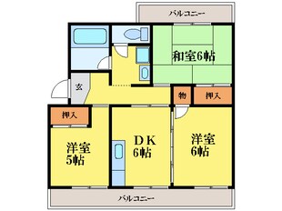 二軒屋駅 徒歩15分 3階の物件間取画像